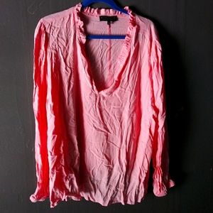 NWT Eloquii pink ruffle top 24w